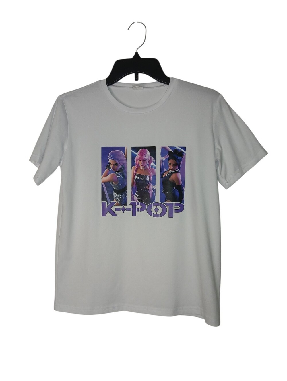 Girls' White Graphic Short Sleeve Tee